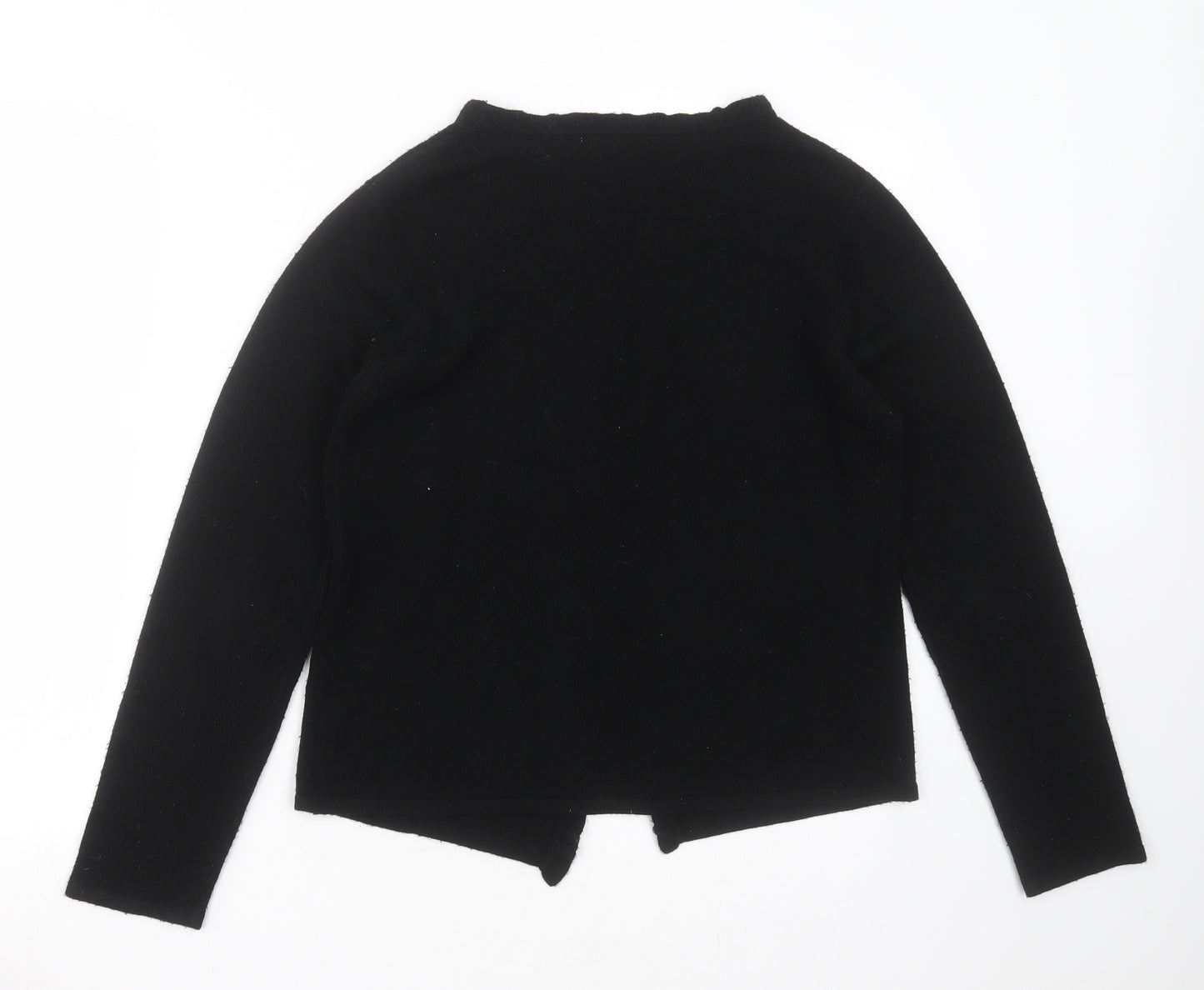 Debbie Morgan Womens Black V-Neck  Acrylic Cardigan Jumper Size S