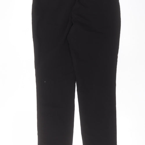 H&M Womens Black  Cotton Trousers  Size 10 L28 in Regular Zip