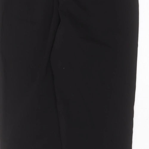 H&M Womens Black  Cotton Trousers  Size 10 L28 in Regular Zip