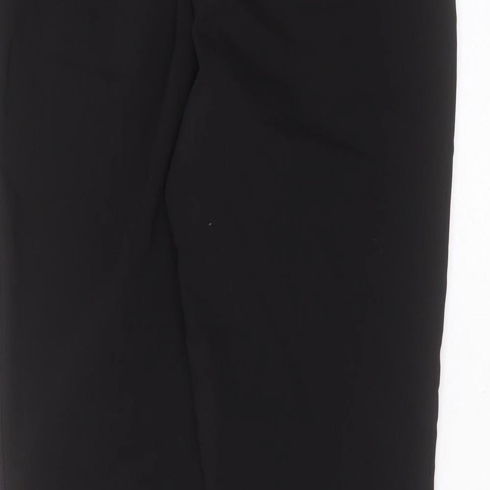 H&M Womens Black  Cotton Trousers  Size 10 L28 in Regular Zip