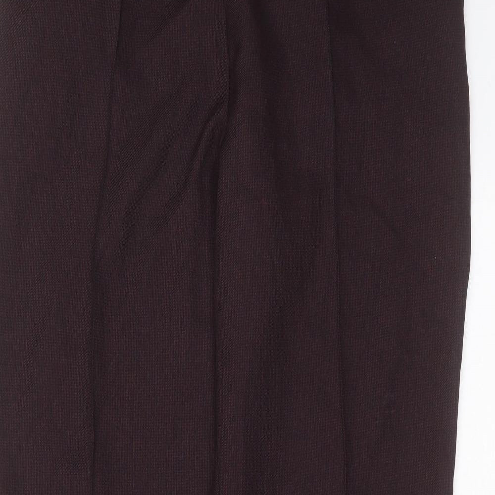 Marks and Spencer Womens Purple  Polyester Trousers  Size 14 L29 in Regular