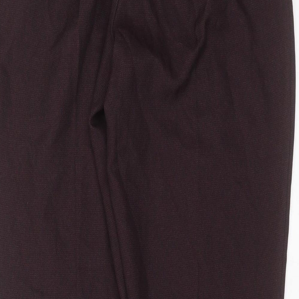 Marks and Spencer Womens Purple  Polyester Trousers  Size 14 L29 in Regular
