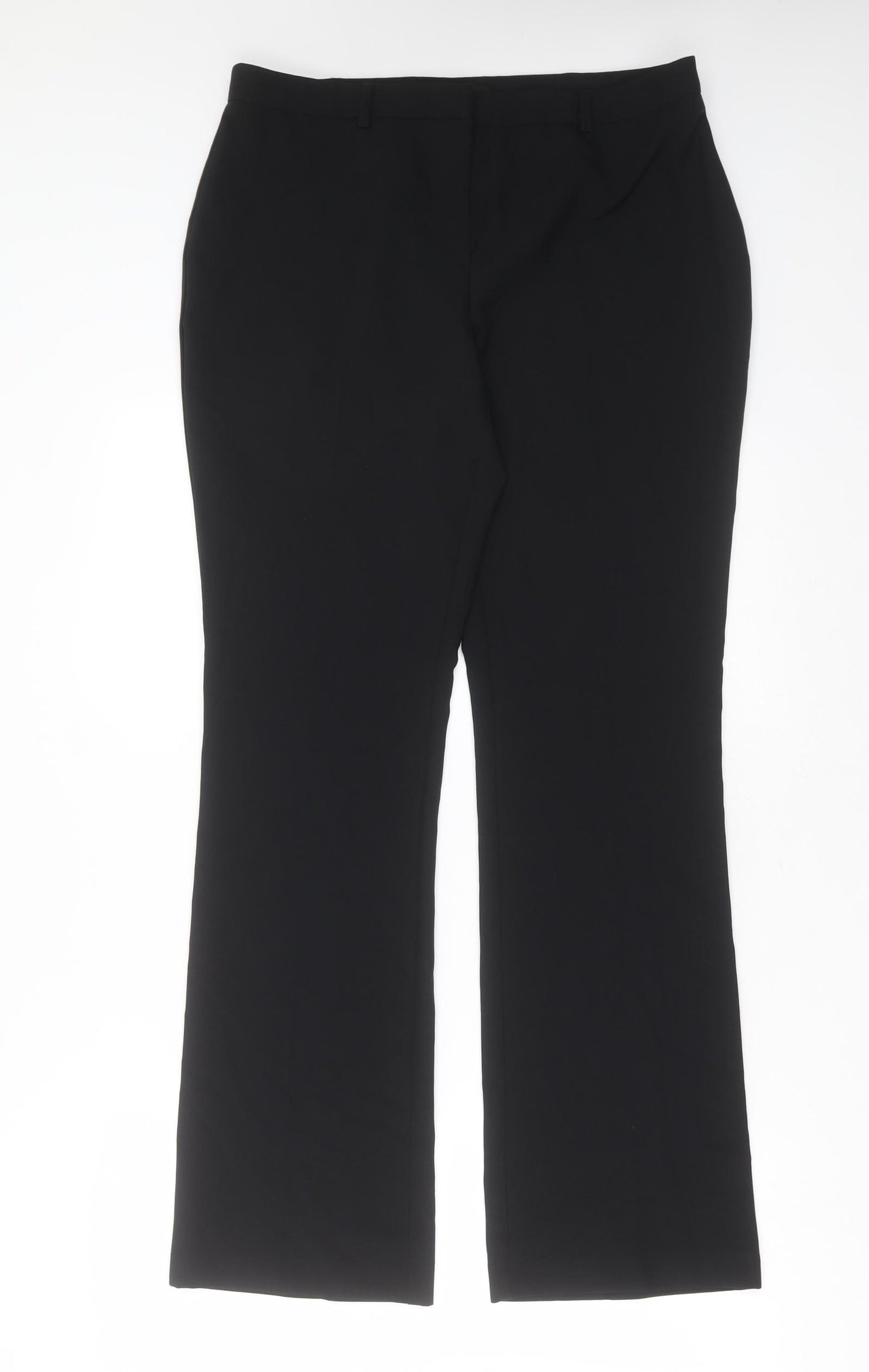 Dorothy Perkins Womens Black  Polyester Trousers  Size 12 L31 in Regular Zip