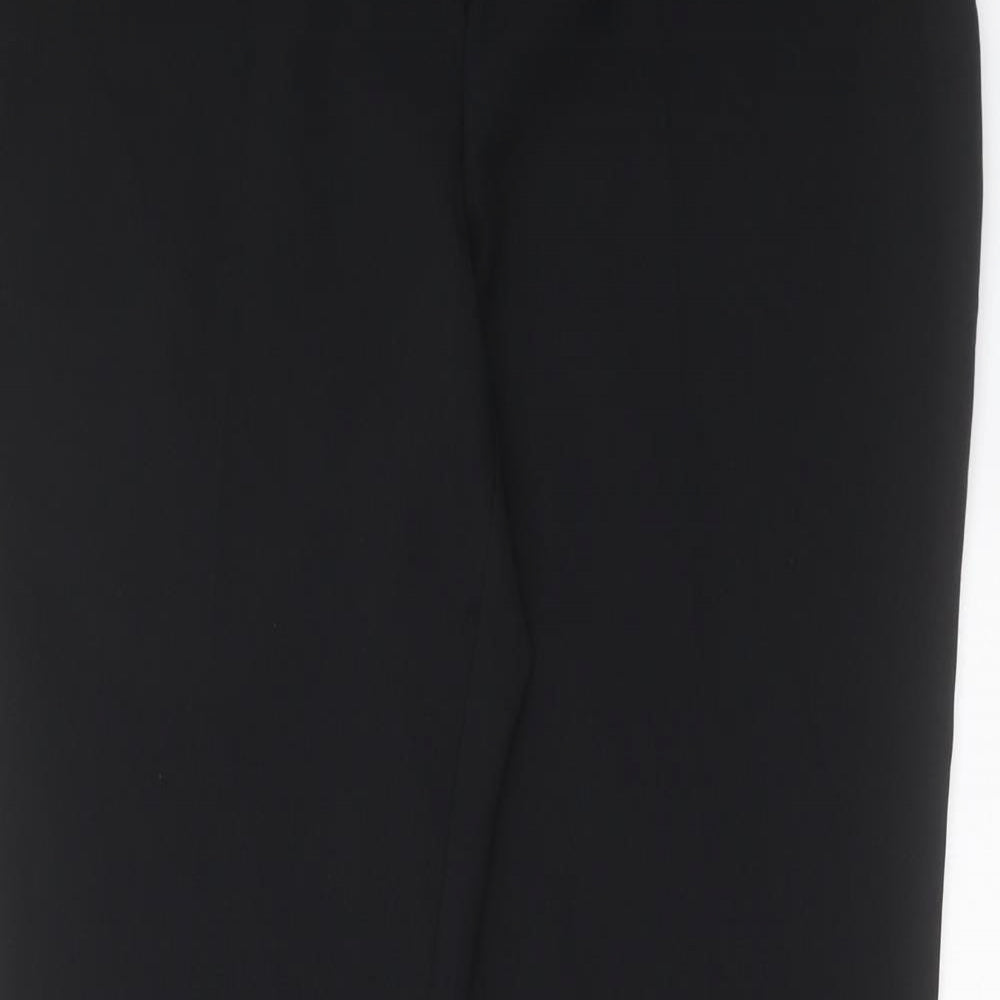 Dorothy Perkins Womens Black  Polyester Trousers  Size 12 L31 in Regular Zip
