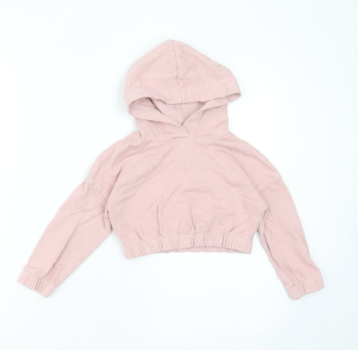 TU Girls Pink Cotton Pullover Hoodie Size 3 Years