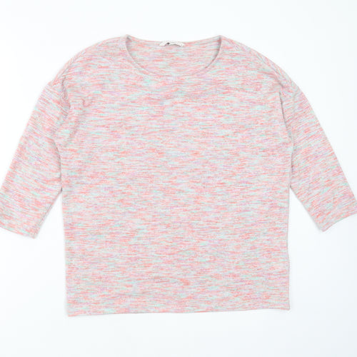 TU Womens Pink Round Neck  Polyester Pullover Jumper Size 8
