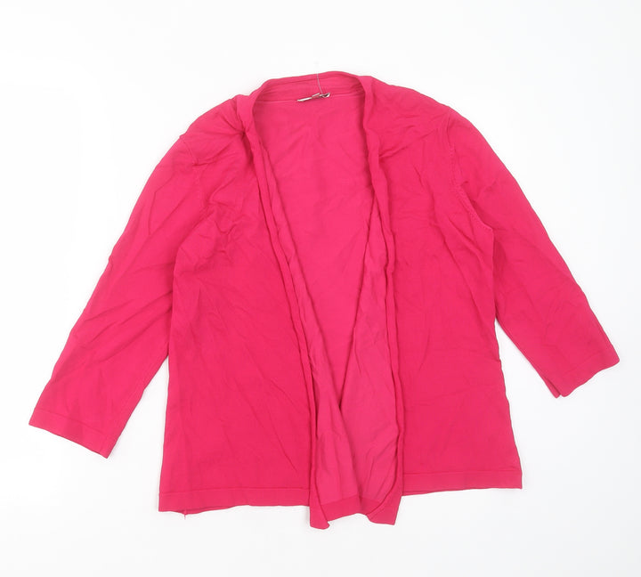 Country Casuals Womens Pink V-Neck Viscose Cardigan Jumper Size S