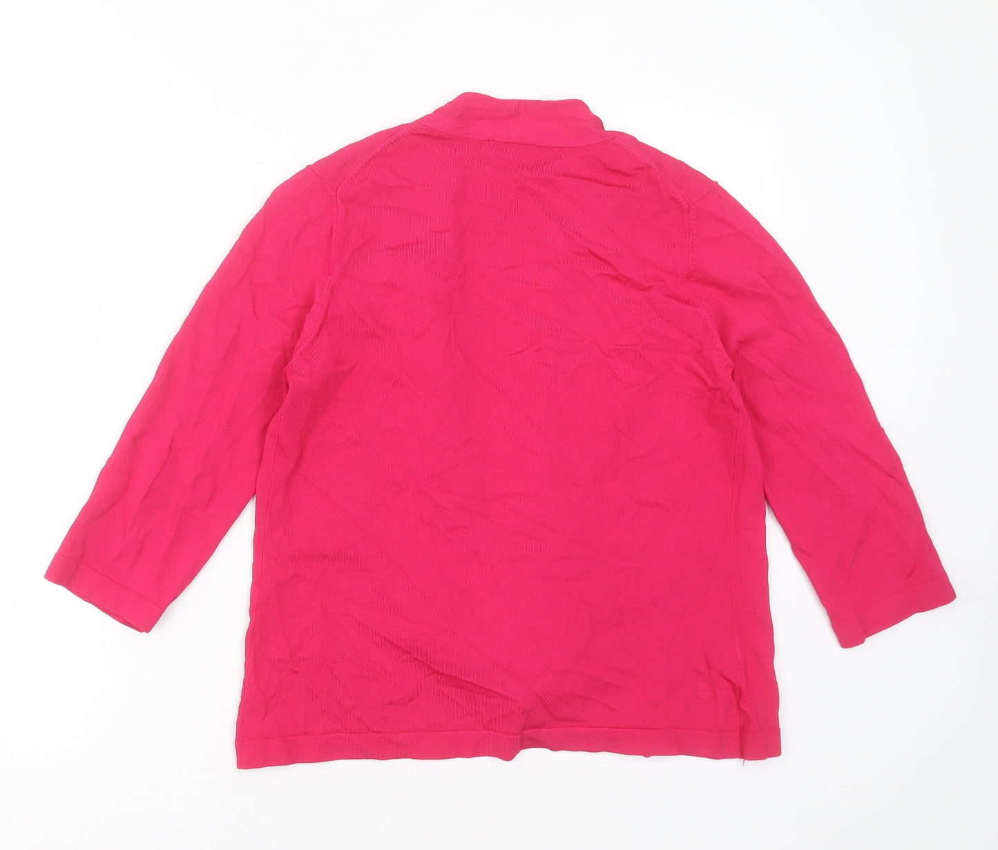Country Casuals Womens Pink V-Neck  Viscose Cardigan Jumper Size S