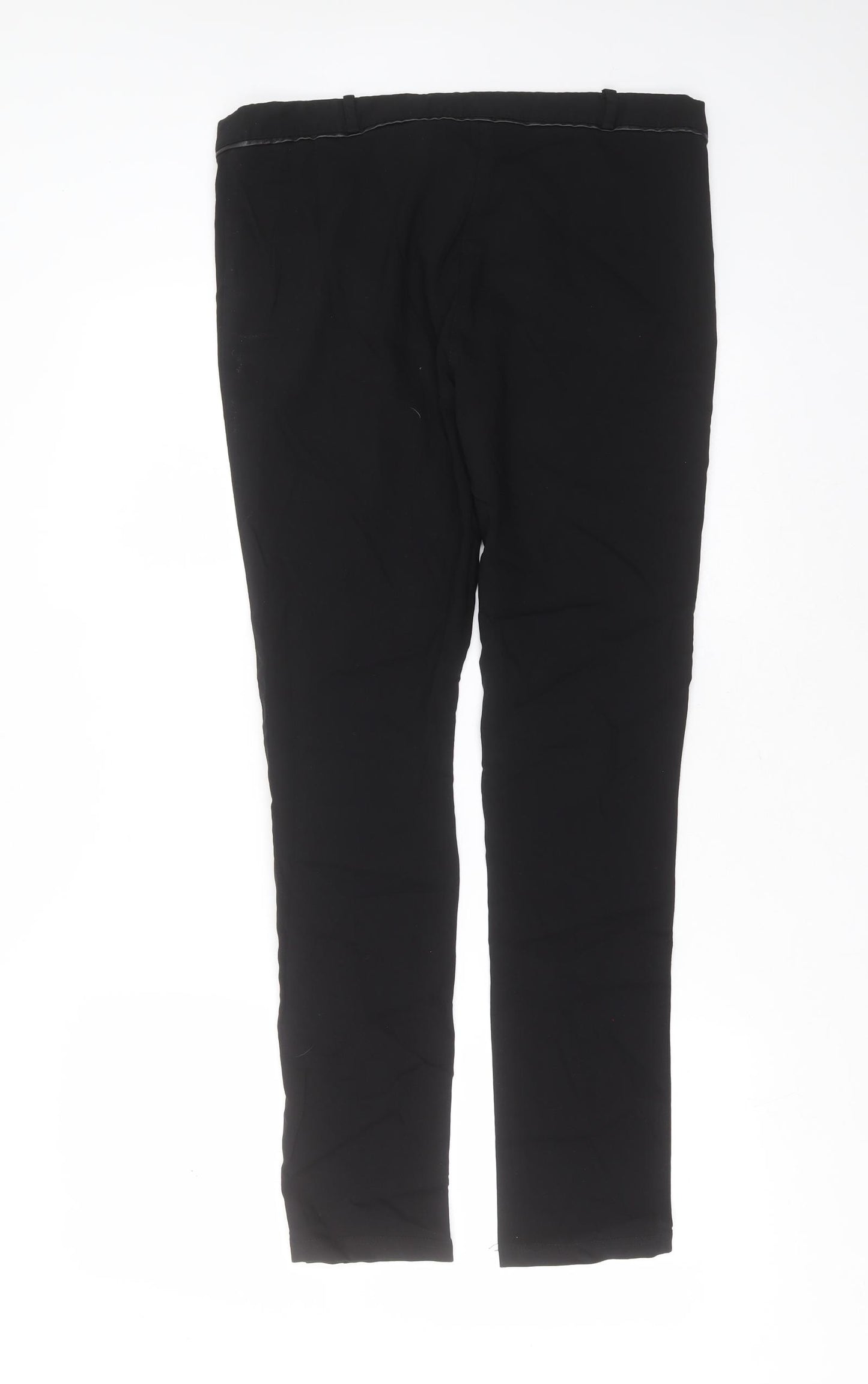 Dorothy Perkins Womens Black  Viscose Trousers  Size 14 L29 in Slim