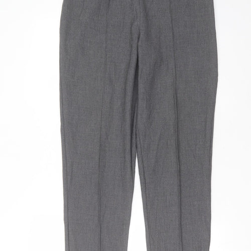 Essentials Womens Grey  Polyester Trousers  Size 14 L30 in Regular