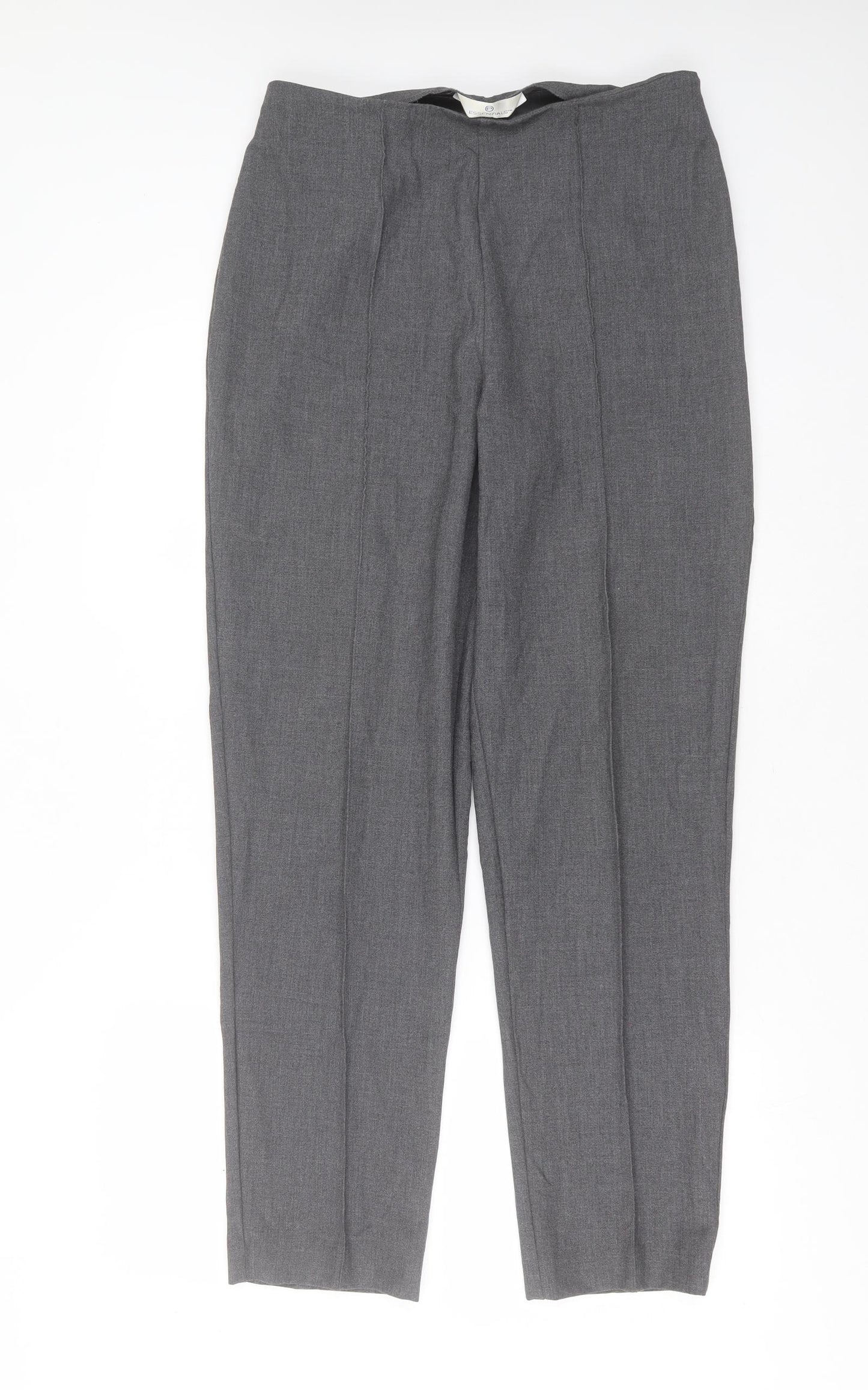 Essentials Womens Grey  Polyester Trousers  Size 14 L30 in Regular