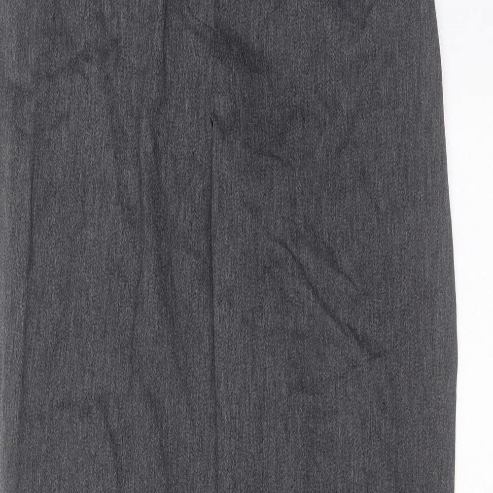 Kookai Womens Grey  Polyester Trousers  Size 8 L29 in Regular Zip