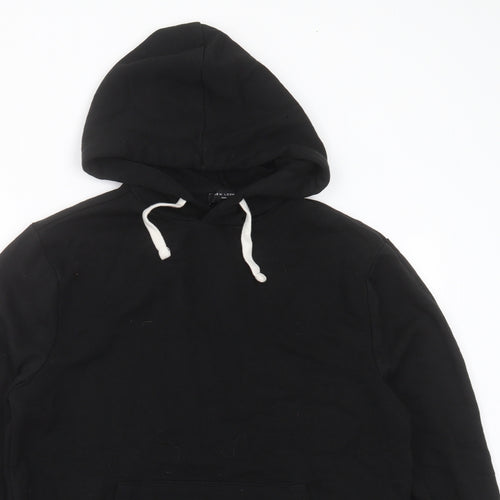 New Look Men Mens Black  Cotton Pullover Hoodie Size S