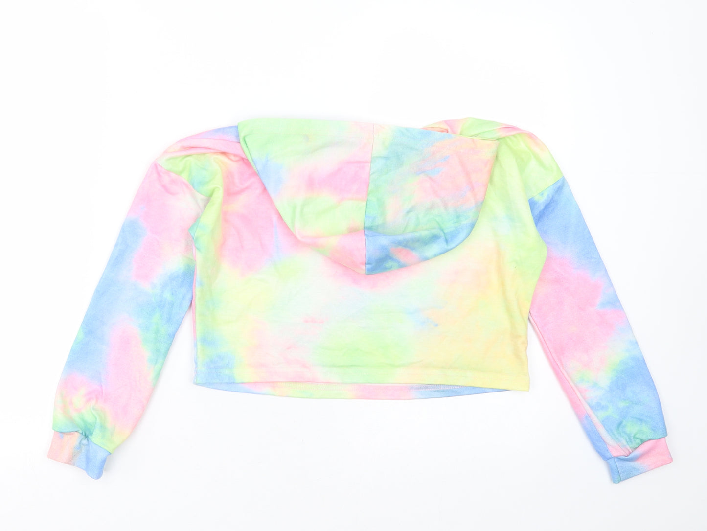 SheIn Girls Multicoloured  Polyester Pullover Hoodie Size 11-12 Years   - tie dye