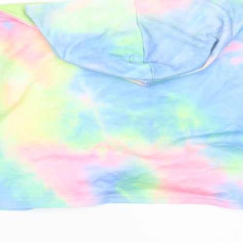 SheIn Girls Multicoloured  Polyester Pullover Hoodie Size 11-12 Years   - tie dye
