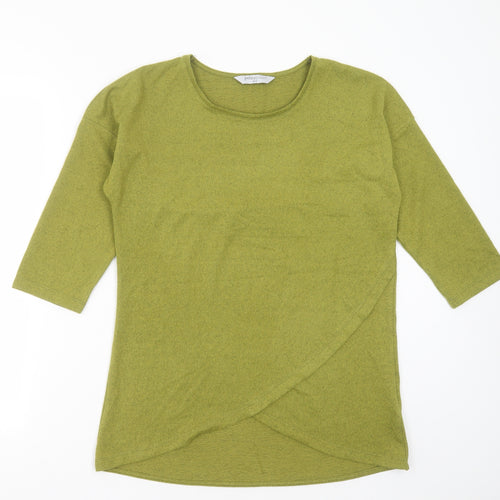 PennyPlain Womens Green Round Neck  Polyester Pullover Jumper Size 10