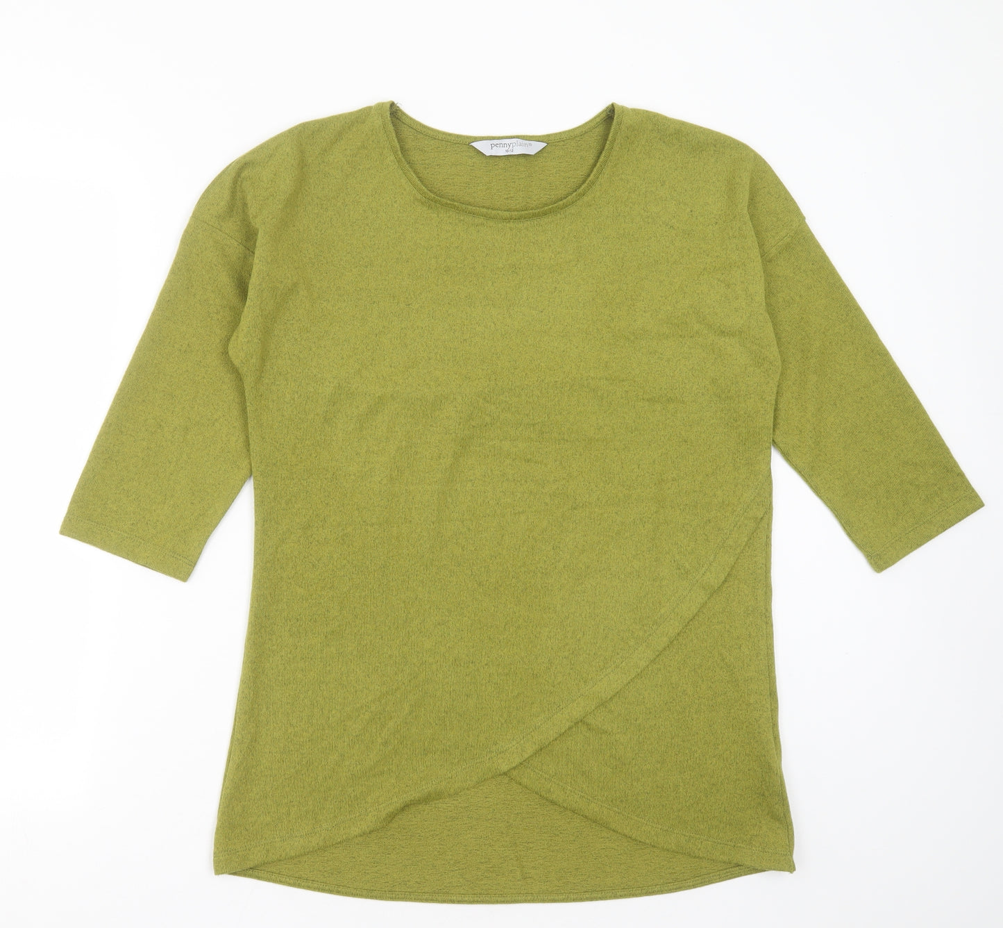PennyPlain Womens Green Round Neck  Polyester Pullover Jumper Size 10