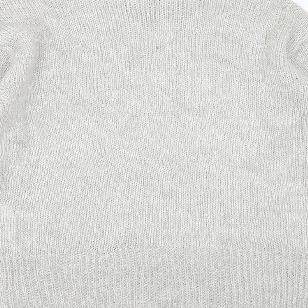 New Look Womens Green Round Neck  Acrylic Pullover Jumper Size S