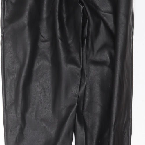 inditex Womens Black  Polyester Trousers  Size 28 in L29 in Slim