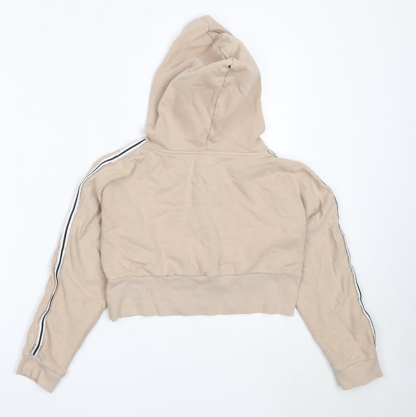 River Island Girls Beige  Cotton Pullover Hoodie Size 9-10 Years