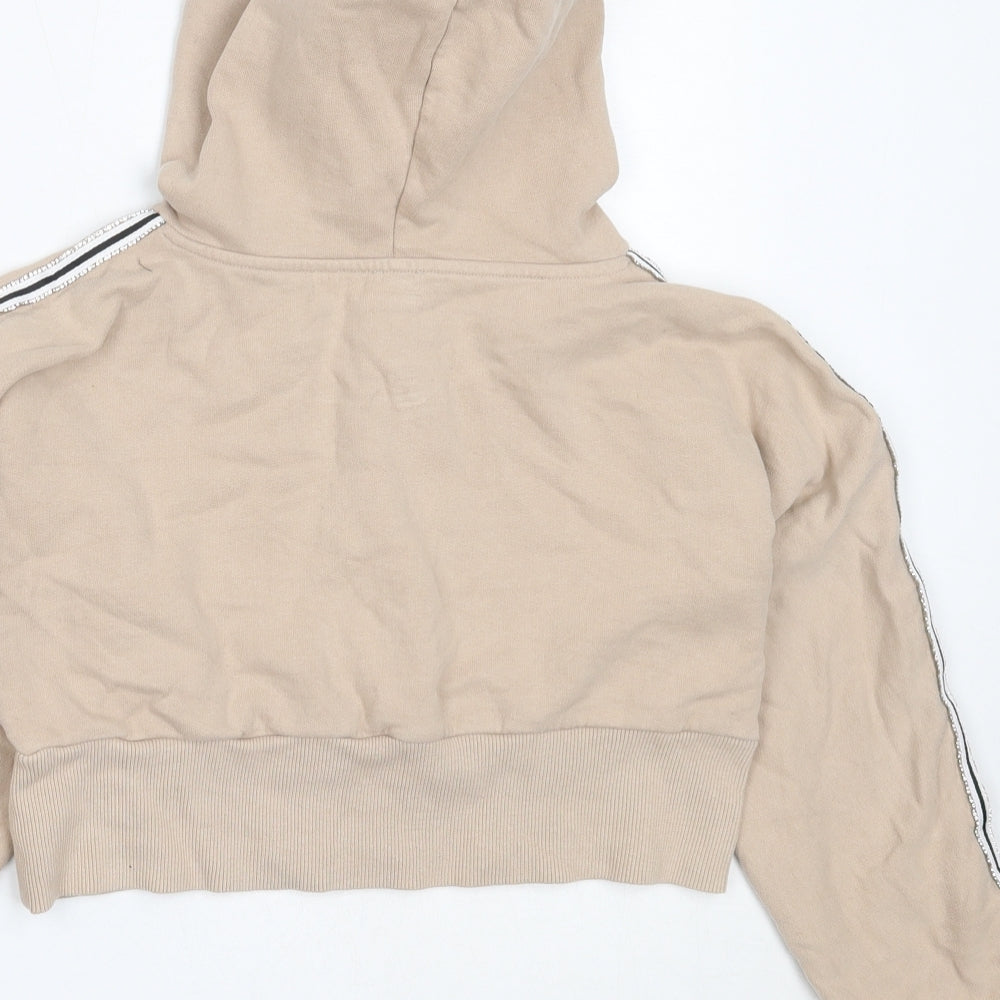 River Island Girls Beige  Cotton Pullover Hoodie Size 9-10 Years