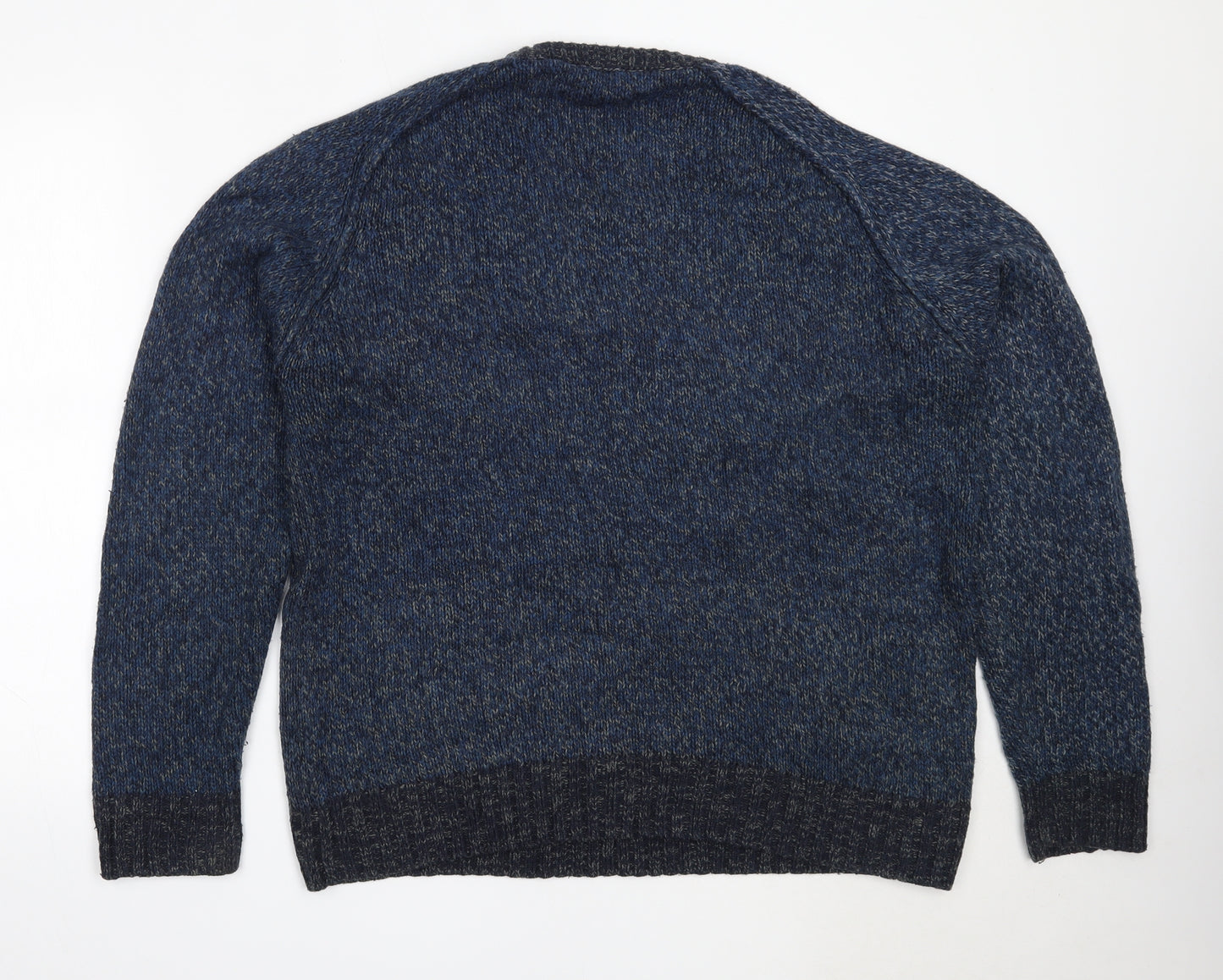 Originals Mens Blue Round Neck  Acrylic Pullover Jumper Size XL
