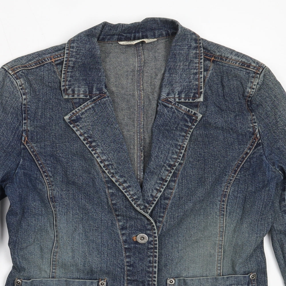 Topshop Womens Blue   Jacket  Size 10