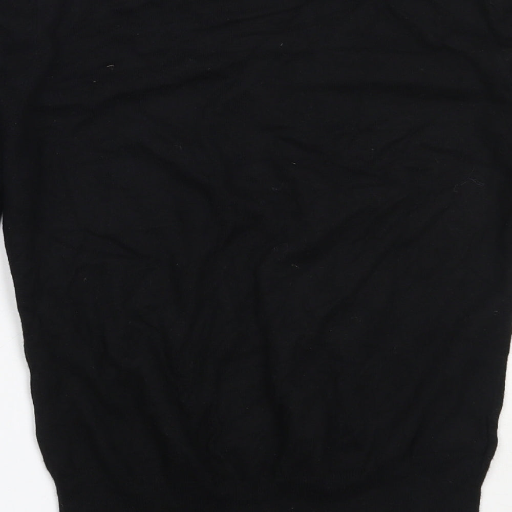 NEXT Womens Black Round Neck  Cotton Pullover Jumper Size 12