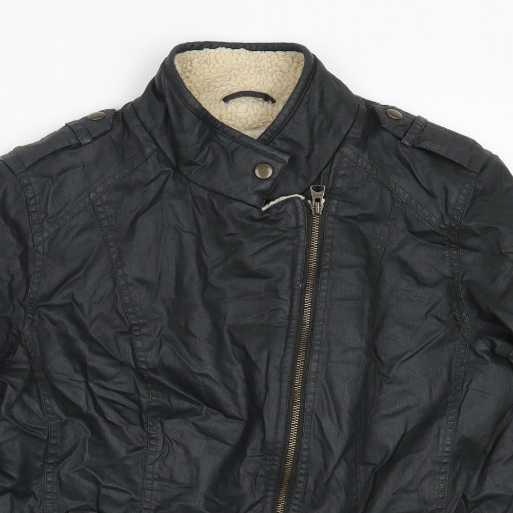 Marks and Spencer Womens Black   Overcoat Coat Size 14