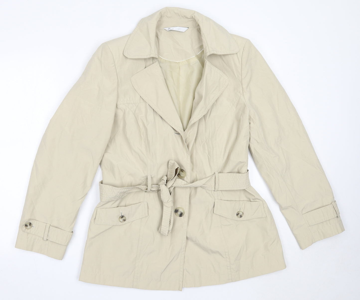BHS Womens Beige   Trench Coat Coat Size 14