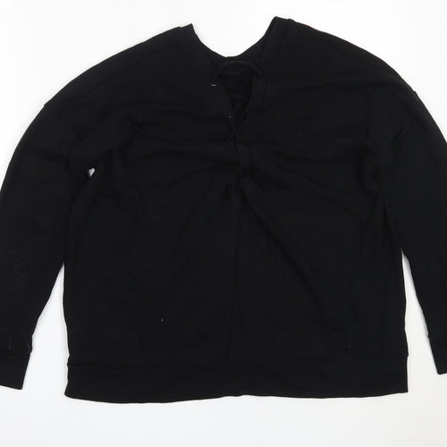 FOREVER 21 Womens Black  Cotton Pullover Sweatshirt Size M