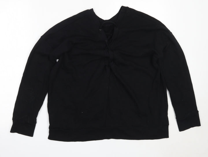 FOREVER 21 Womens Black Cotton Pullover Sweatshirt Size M