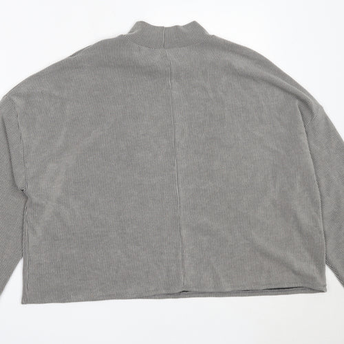 George Womens Grey High Neck  Polyester Pullover Jumper Size 14