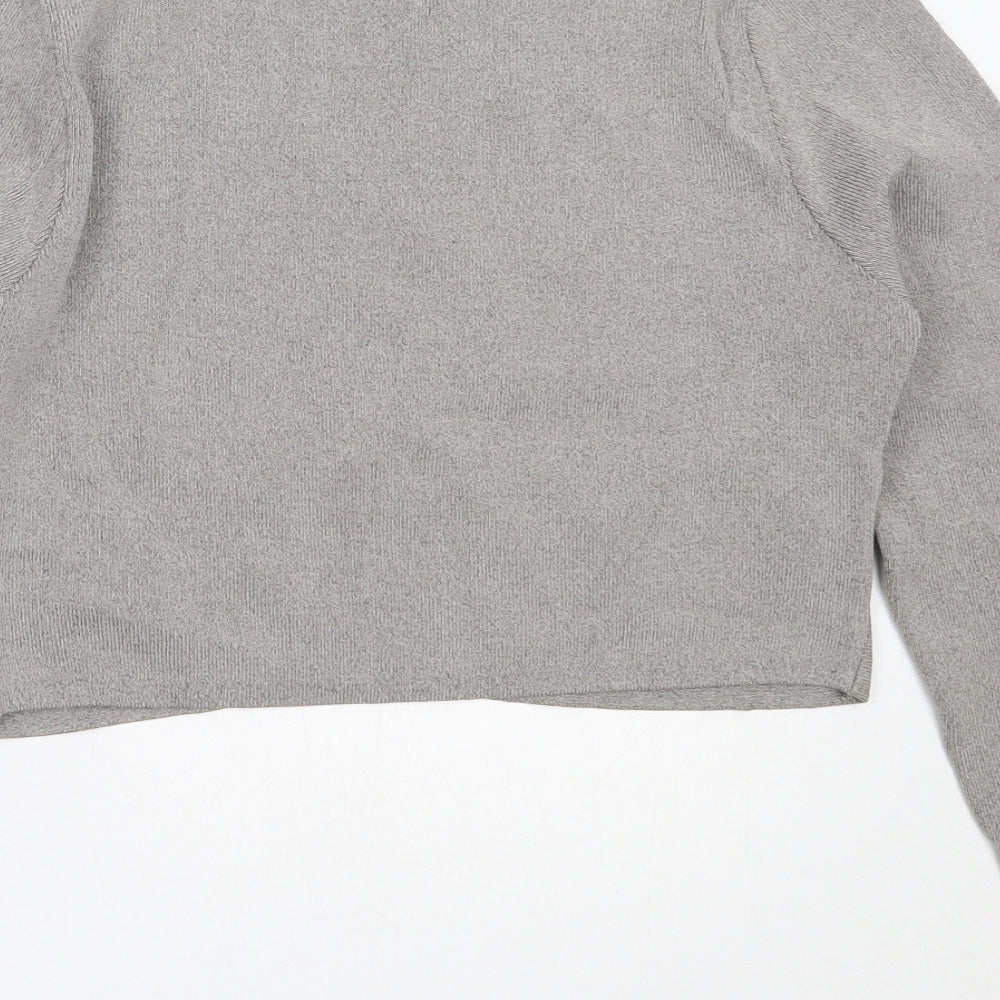 New Look Womens Grey High Neck  Viscose Pullover Jumper Size 14