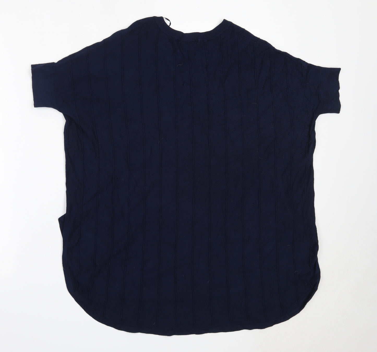 TU Womens Blue V-Neck  Viscose Pullover Jumper Size 10