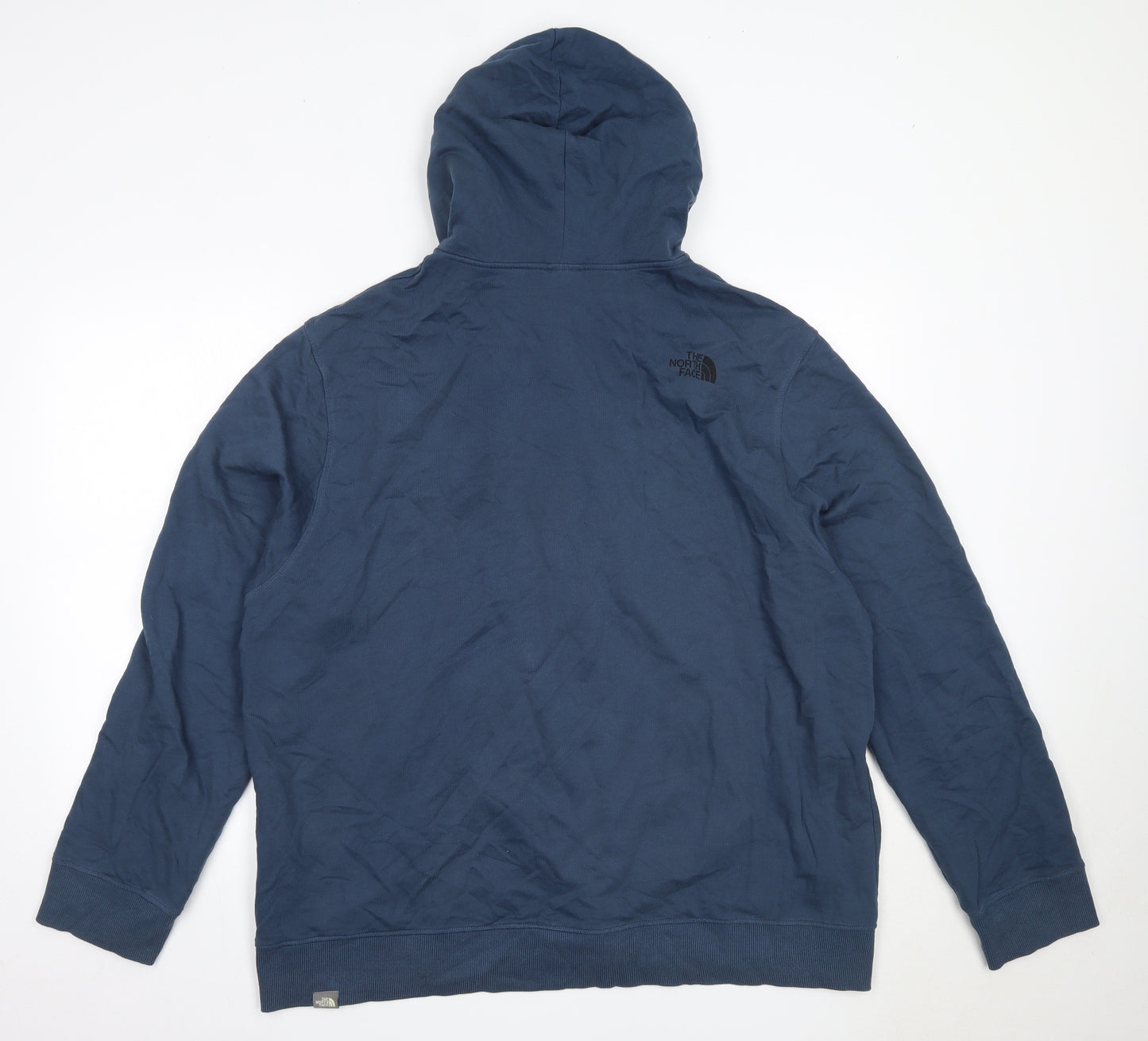 The North Face Mens Blue  Cotton Full Zip Hoodie Size 2XL