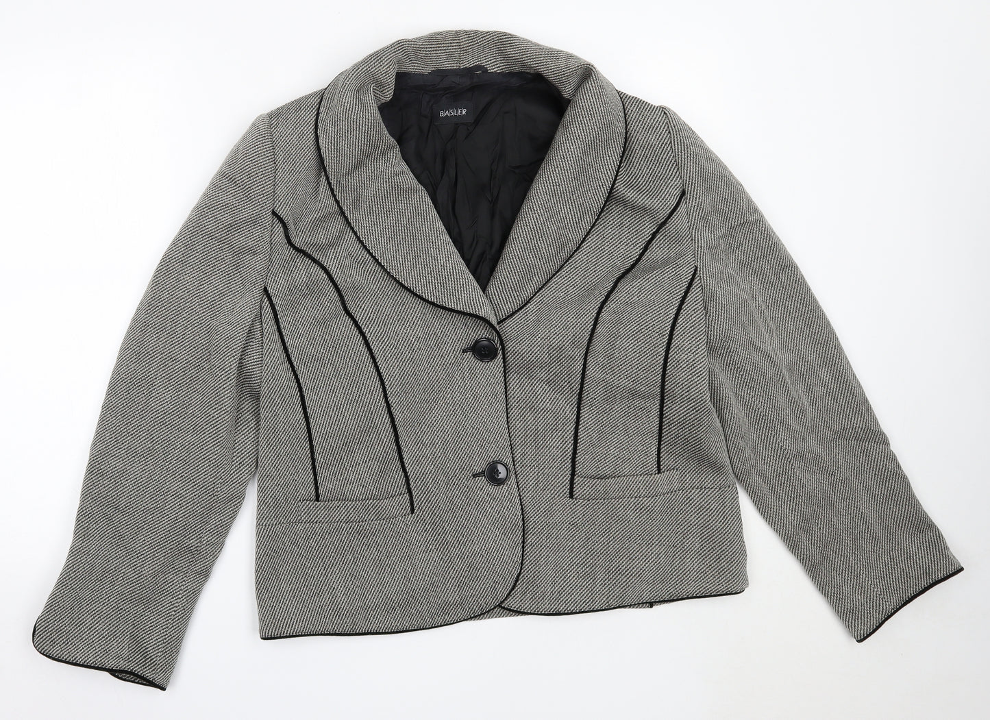 Basler Womens Grey Blazer Jacket Size 14