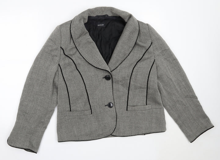 Basler Womens Grey Blazer Jacket Size 14