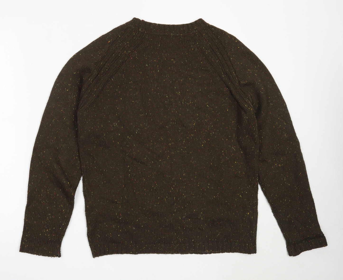 Lee Cooper Mens Green Round Neck  Acrylic Pullover Jumper Size M