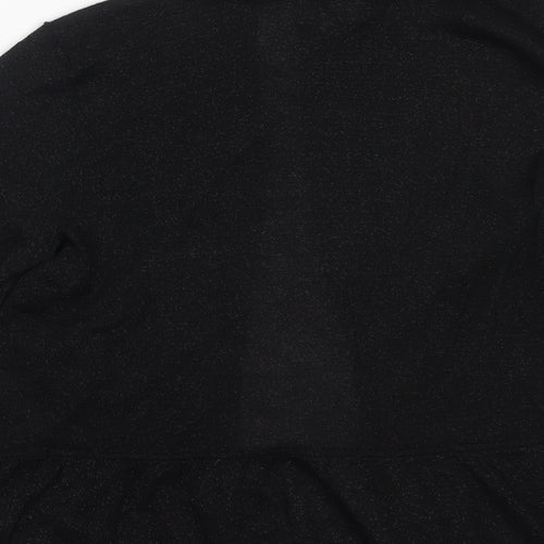 Linea Womens Black Round Neck  Viscose Cardigan Jumper Size S