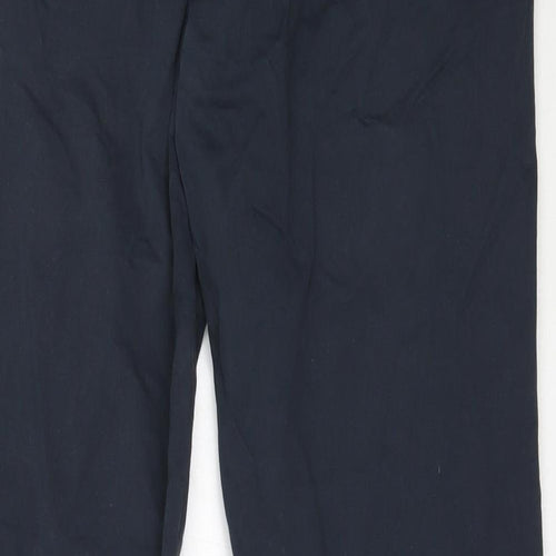 Easy Mens Blue  Cotton Chino Trousers Size 34 in L31 in Regular