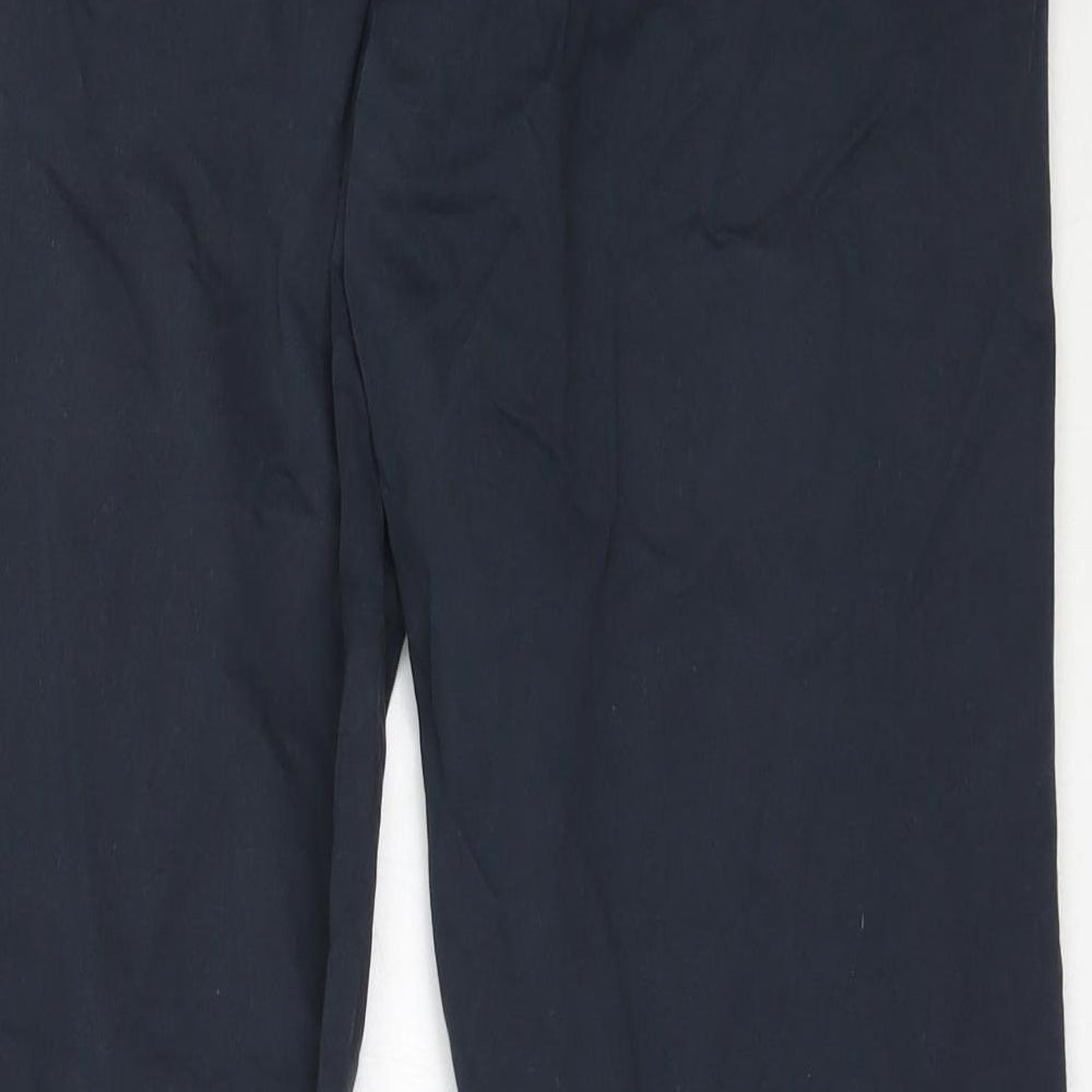 Easy Mens Blue  Cotton Chino Trousers Size 34 in L31 in Regular