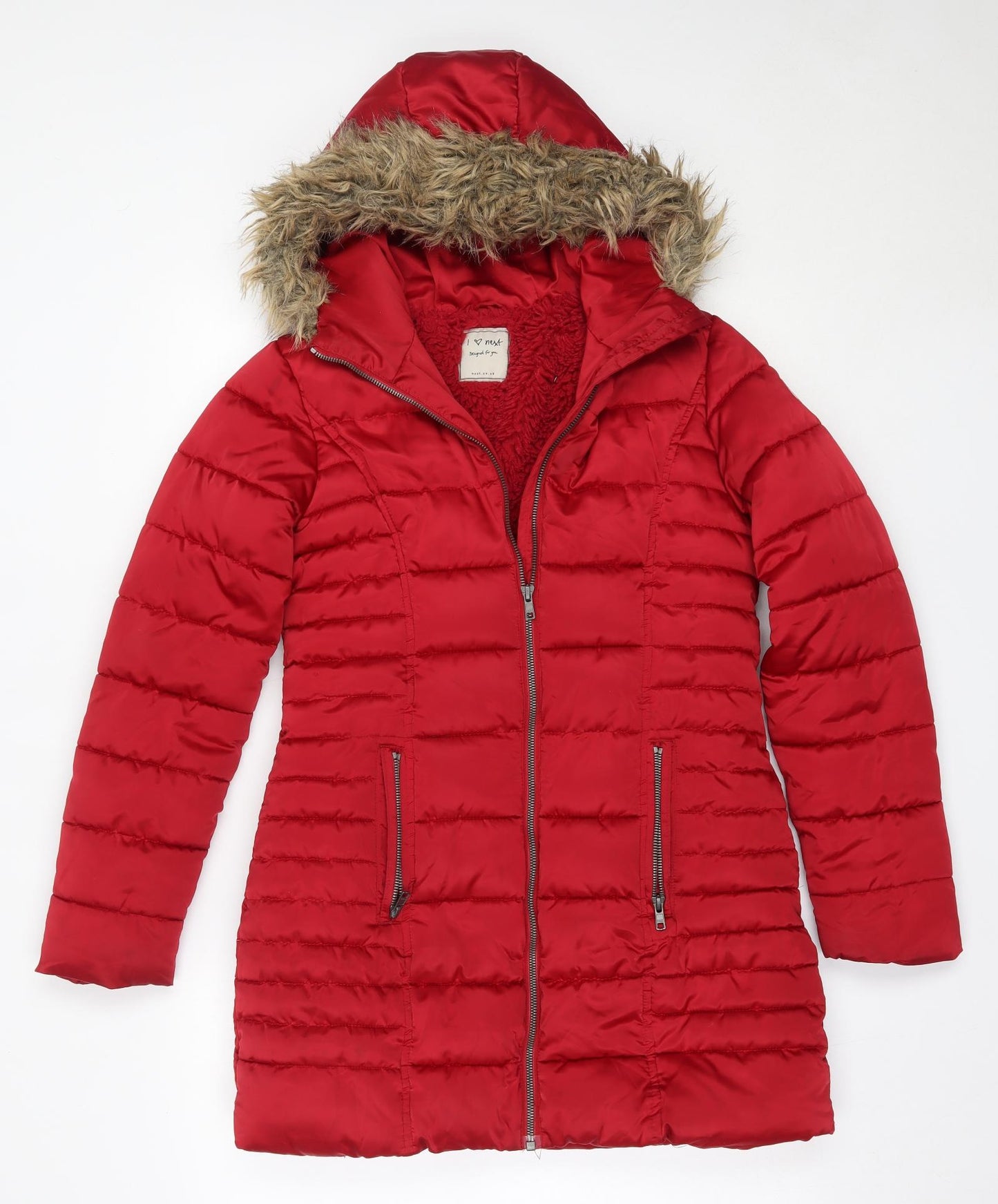 NEXT Girls Red   Puffer Jacket Coat Size 13 Years