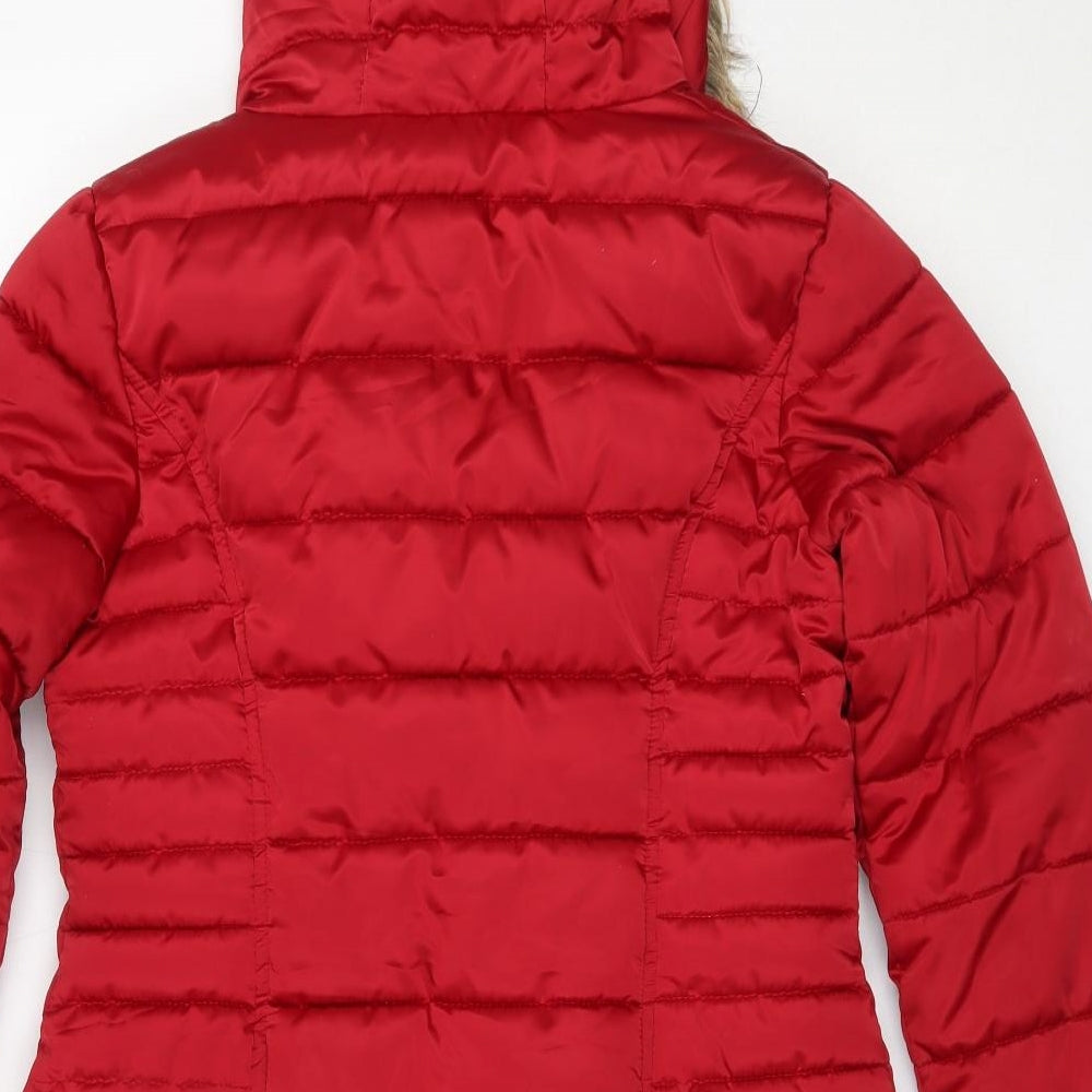 NEXT Girls Red   Puffer Jacket Coat Size 13 Years