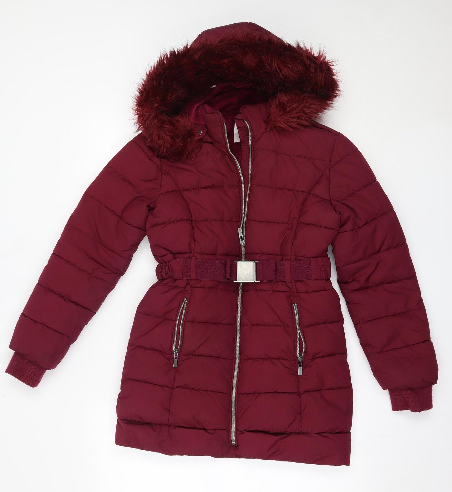 Jasper Conran Girls Purple   Puffer Jacket Coat Size 11-12 Years