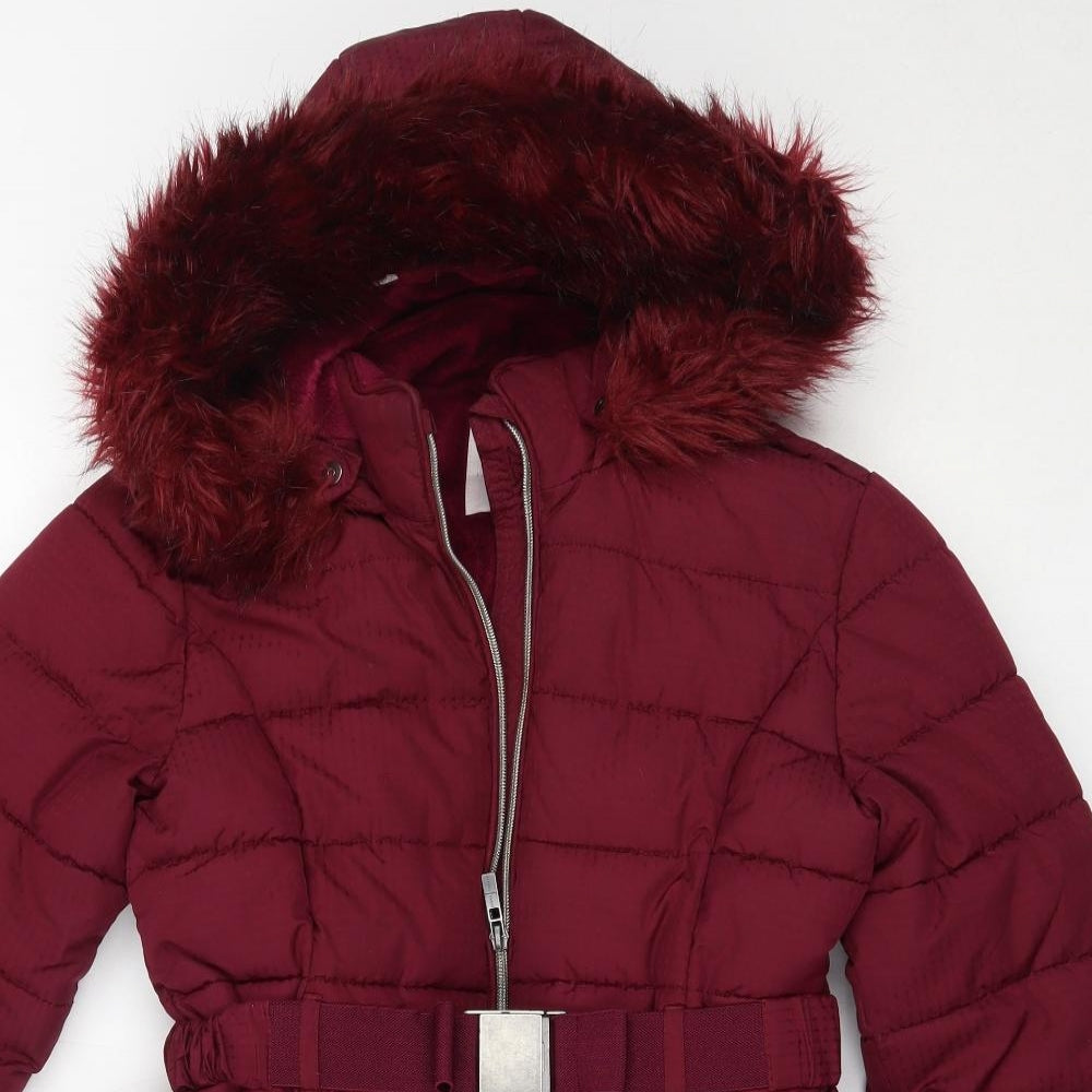 Jasper Conran Girls Purple   Puffer Jacket Coat Size 11-12 Years