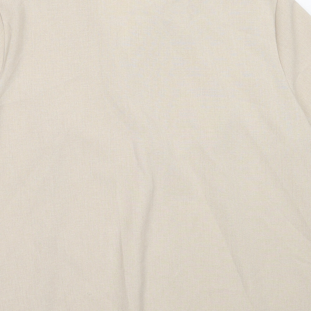 Honor Milburn Womens Beige  Polyester Basic Button-Up Size 16 Collared