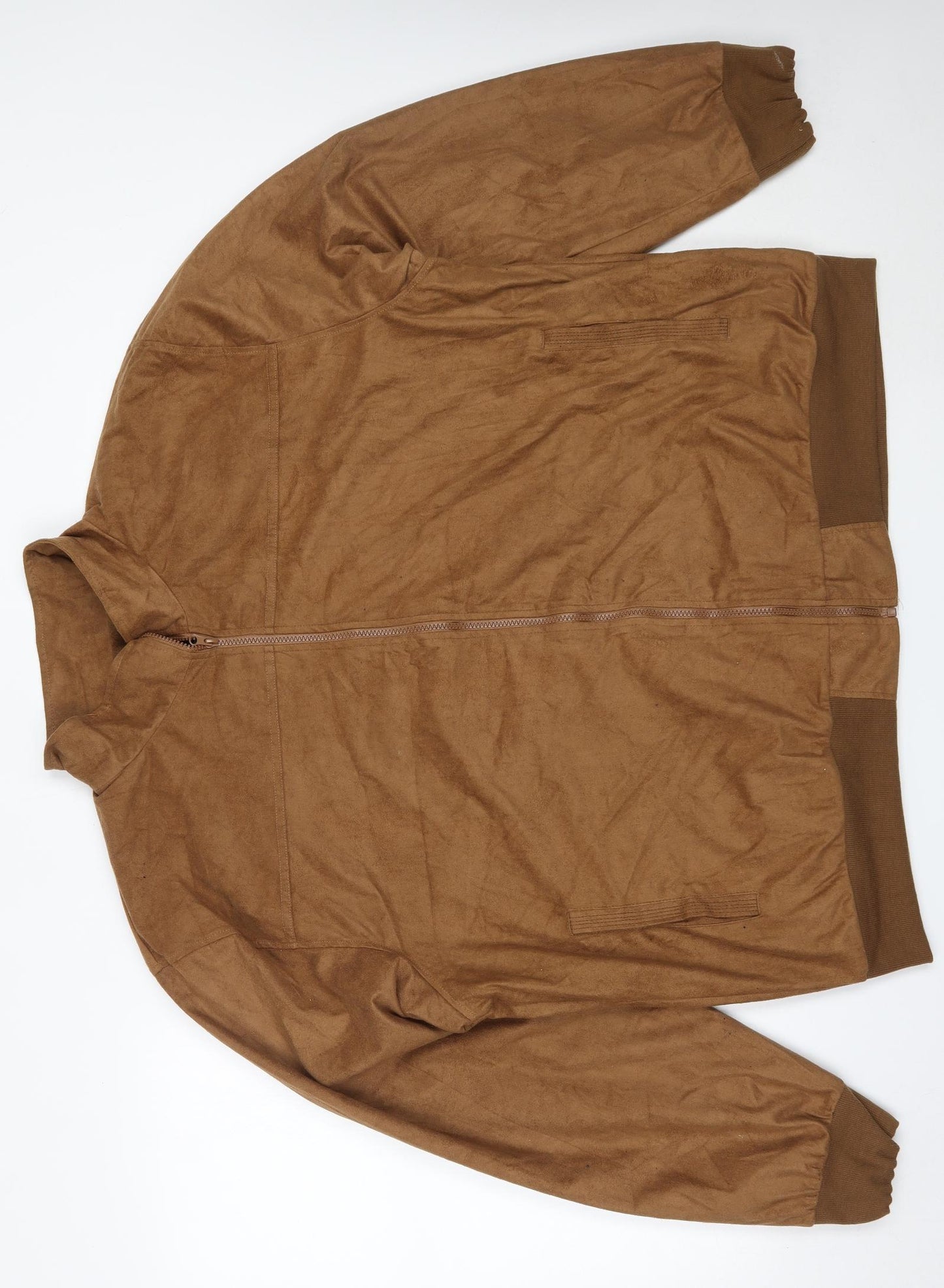 Atlas Mens Brown   Bomber Jacket Coat Size 3XL