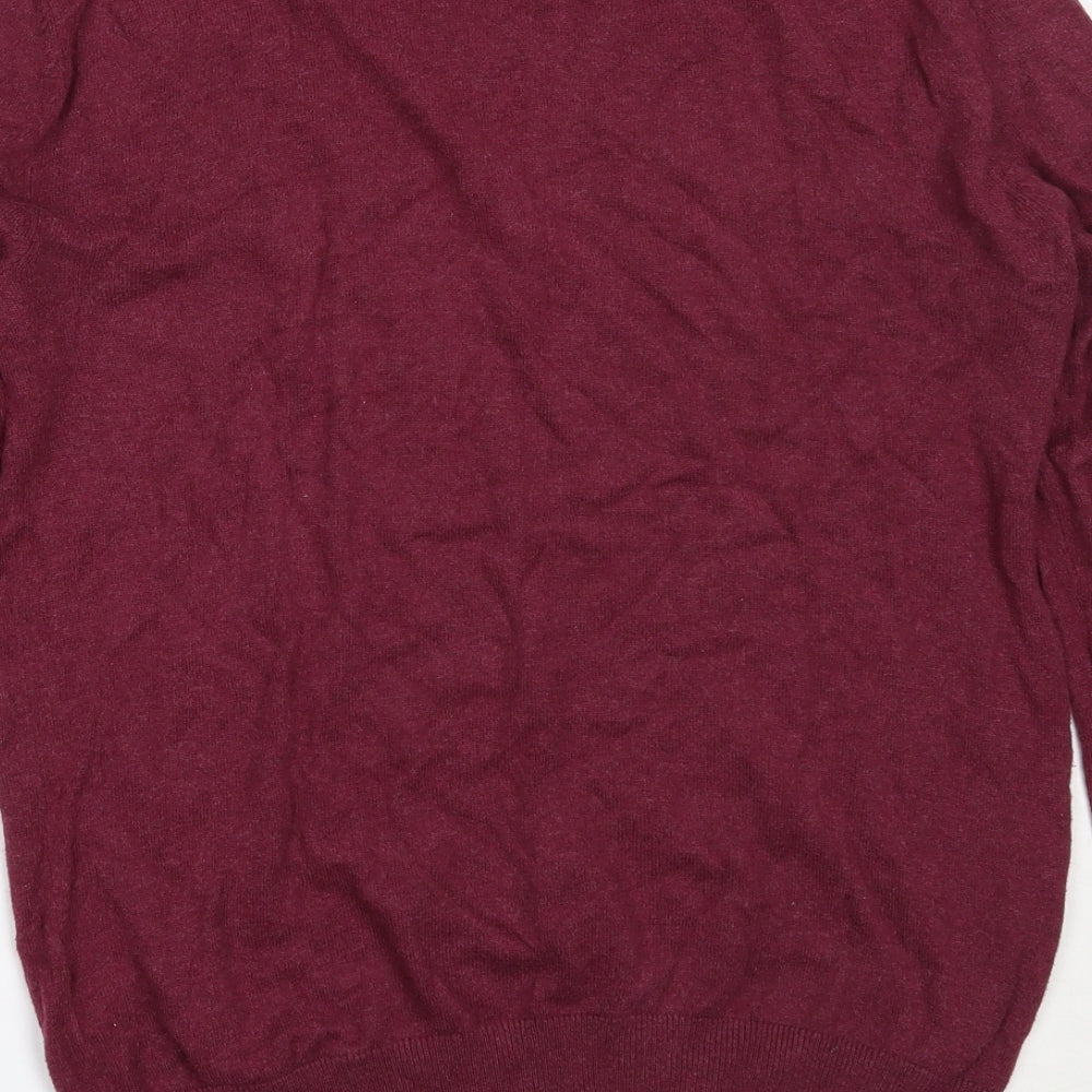 Jack Wills Mens Purple Round Neck  Cotton Pullover Jumper Size S