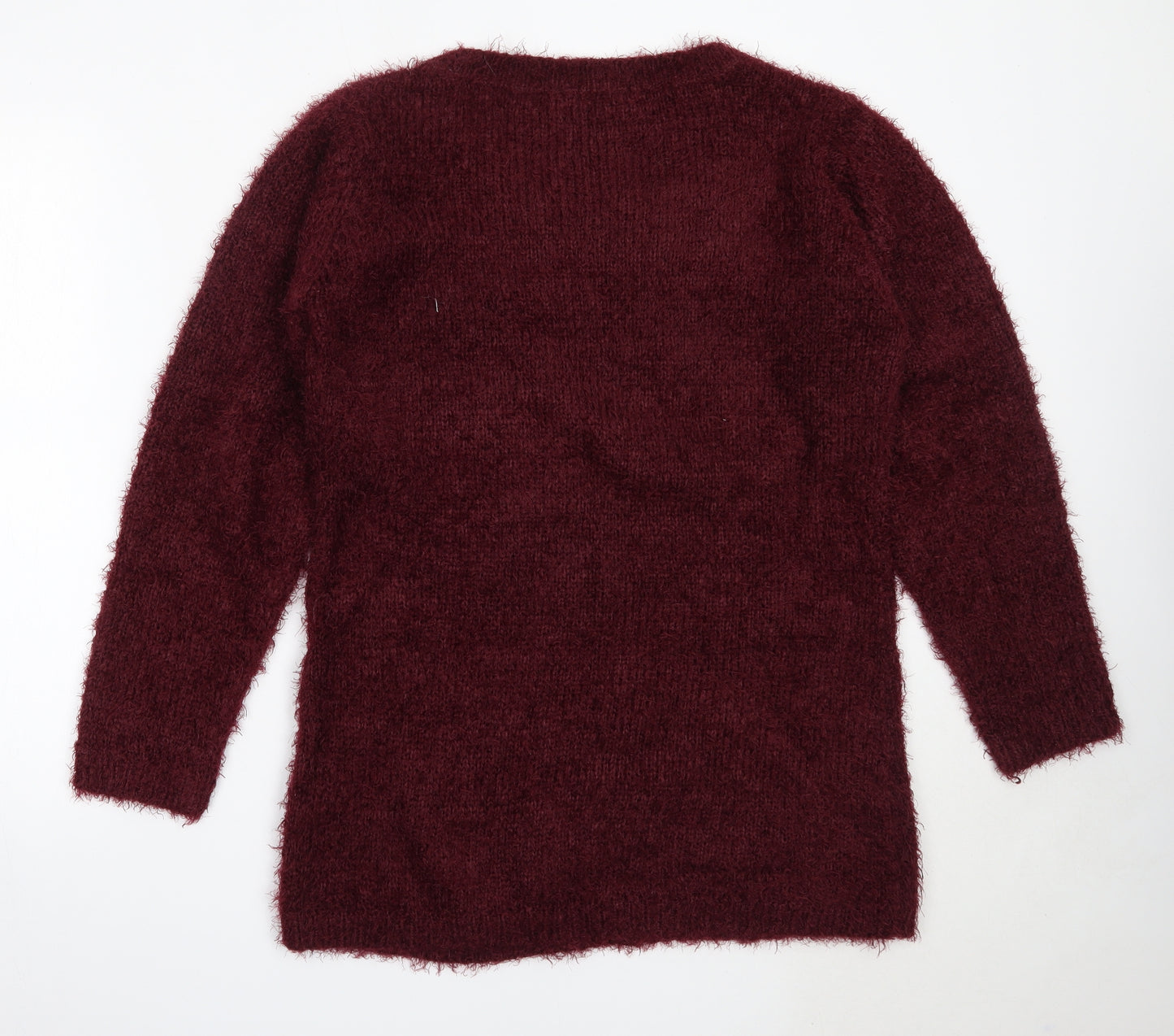 Brave Soul Womens Purple Round Neck  Polyester Pullover Jumper Size 16